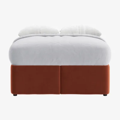 Loaf Bottoms Up Ottoman Bed, King (Broken Pot Clever Velvet)