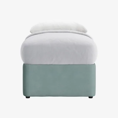 Loaf Bottoms Up Ottoman Bed, Single (Smoothed Seaglass Clever Cotton)