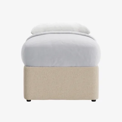 Loaf Bottoms Up Ottoman Bed, Single (Flour Sack Clever Linen)