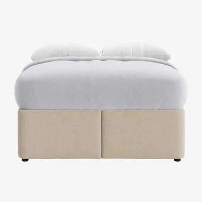 Loaf Bottoms Up Ottoman Bed, Double (Flour Sack Clever Linen)
