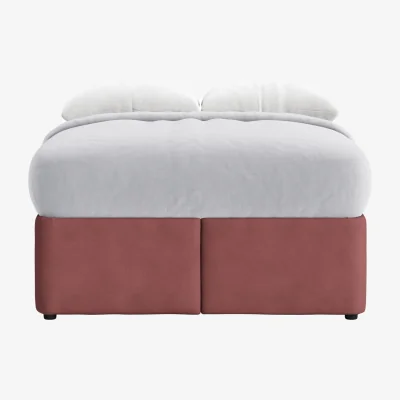 Loaf Bottoms Up Ottoman Bed, Double (Berry Jelly Clever Cotton)