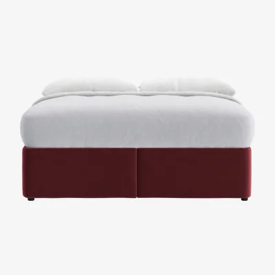 Loaf Bottoms Up Ottoman Bed, Superking (Drenched Damsons Clever Velvet)