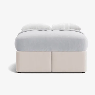 Loaf Bottoms Up Ottoman Bed, King (Christmas Tree Clever Velvet)