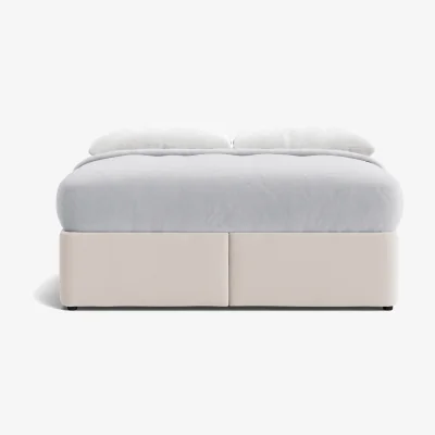 Loaf Bottoms Up Ottoman Bed, Superking (Battered Shed Clever Linen)
