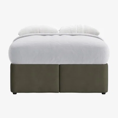 Loaf Bottoms Up Ottoman Bed, Double (Woody Walk Clever Cotton)