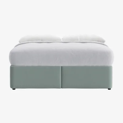 Loaf Bottoms Up Ottoman Bed, Superking (Tin Man Clever Velvet)