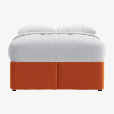 Loaf Bottoms Up Ottoman Bed, Double (Bobbing Buoy Clever Velvet)