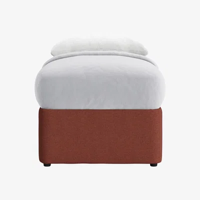 Loaf Bottoms Up Ottoman Bed, Single (Brick Dust Clever Slubby Linen)