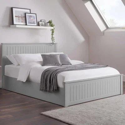Downtown Julian Bowen Maine Ottoman Bed - Dove Grey - 135cm Double In DoveGrey