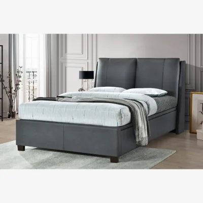 The Range Tuscany Pillow Dark Grey End Lift Ottoman Bed Frame - Kingsize - Dark Grey
