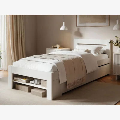 The Range Pradis Single Storage Bed White