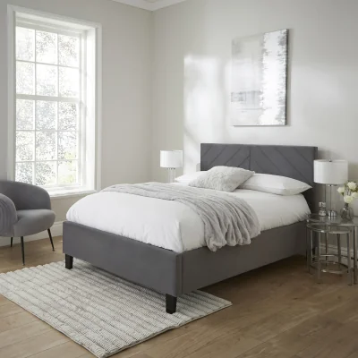The Range Thea Ottoman Bed - Grey / Double
