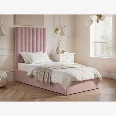 The Range Everley Single Ottoman Bed - Pink