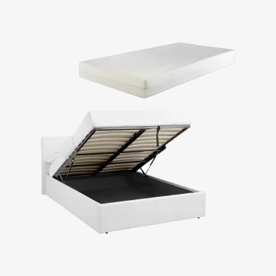 The Range LUNA Small Double Ottoman Storage Bed with Memory Foam Mattress