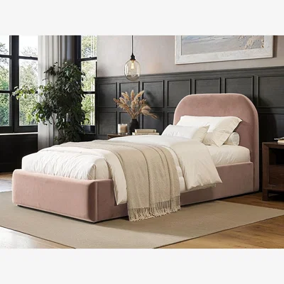 The Range Alba Single Ottoman Bed - Pink
