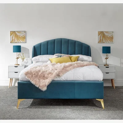 The Range Pettine 150cm End Lift Ottoman Bed - Teal