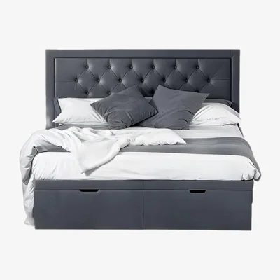 The Range Hillier Hilton Chesterfield Ottoman Bed  - Steel Grey  / King