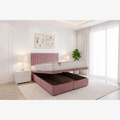 The Range Emily Ottoman Bed Pink Plush 6FT