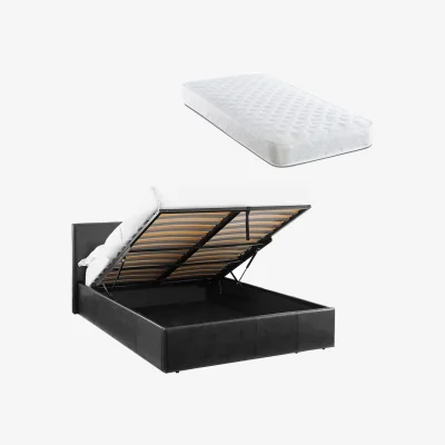 The Range LUNA Double Ottoman Storage Bed with Spring Mattress
