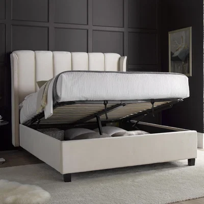 The Range Aurora Warmstone Velvet Ottoman Bed - Warm Stone / 115kg