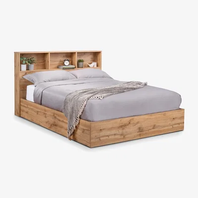 The Range Bali Ottoman Storage Bed - Light Oak