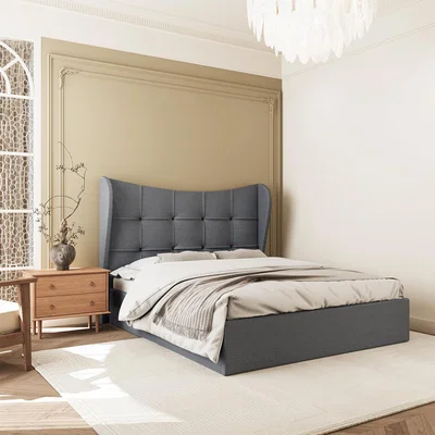The Range Verona 4'6'' (Double) Ottoman Bed - Grey