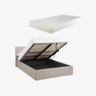 The Range LUNA Single Ottoman Storage Bed with Memory Foam Mattress