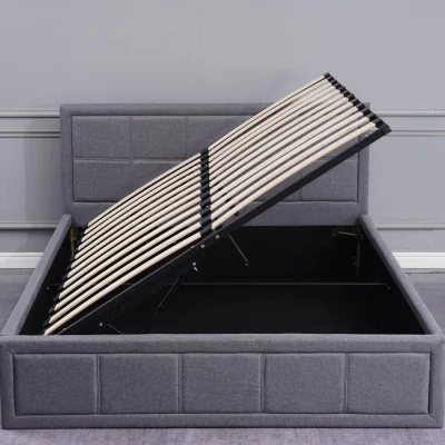 The Range Storage Ottoman Bed With Memory Foam Mattress - Grey