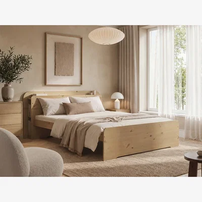 The Range Noomi Evie Storage Bed with Headboard A - Oak