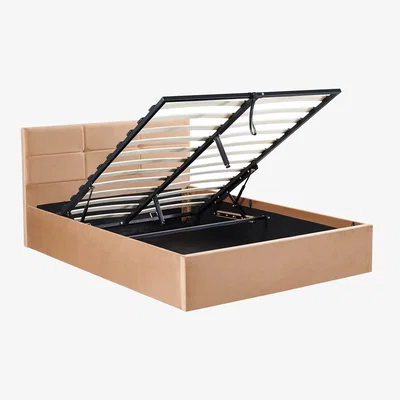 The Range Ottoman Frame Storage Bed  - Tan Brown / King / Frame Only