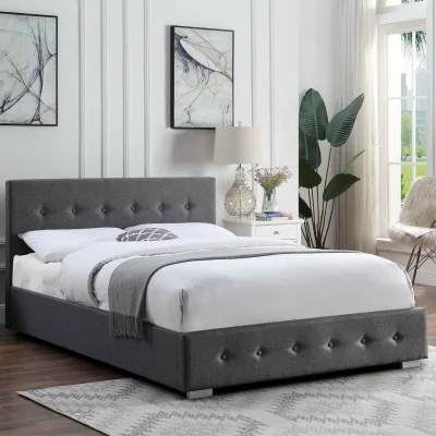 The Range Lift Up Ottoman Storage Bed Frame - Grey / 158cm / King / No