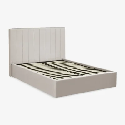 The Range Aylen Ottoman Storage Bed Frame - Oatmeal / King