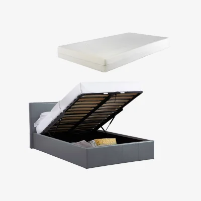 The Range LUNA King Ottoman Storage Bed with Memory Foam Mattress