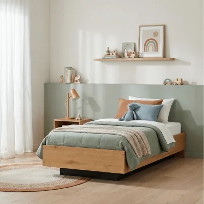 The Range Koping Single 3ft Gas Lift Ottoman Bed with Underbed Storage - Pine