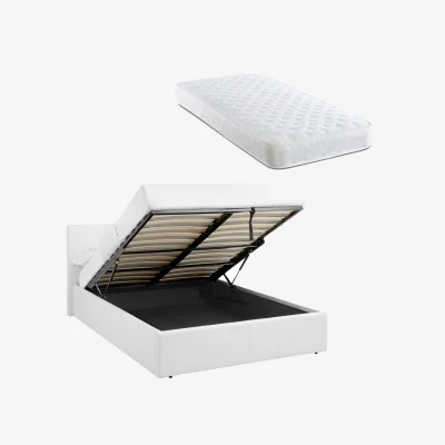 The Range LUNA Double Ottoman Storage Bed with Spring Mattress
