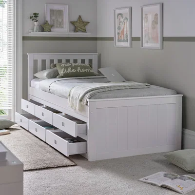 The Range Nova White Wooden 6 Drawer Storage Bed Single - White