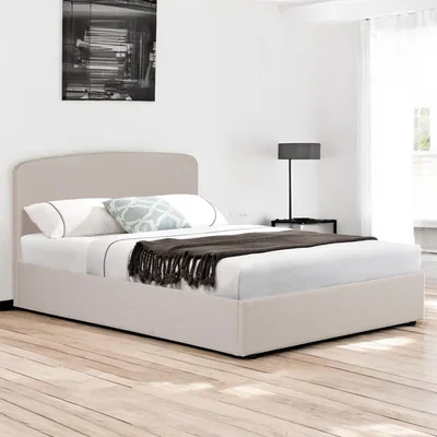 The Range Delamere Modern Upholstered Ottoman Storage Bed - Natural / King