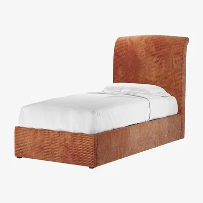 Sofa.com Thea Single Ottoman Bed in Pomegranate Bubble Velvet