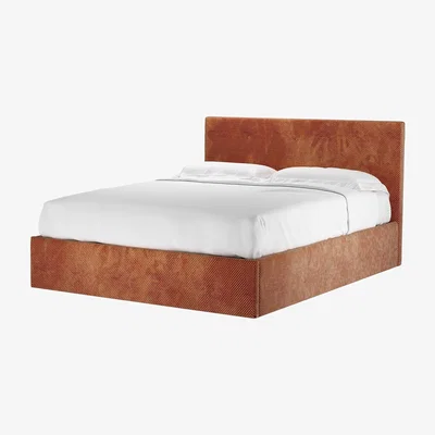 Sofa.com Avery 100cm King Ottoman Bed in Pomegranate Bubble Velvet