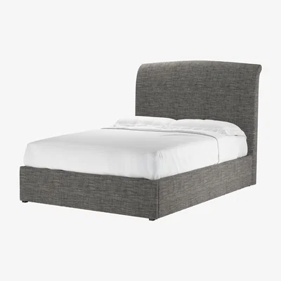 Sofa.com Thea Double Ottoman Bed in Liquorice Baylee Multi-Tone Viscose Linen