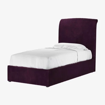 Sofa.com Thea Single Ottoman Bed in Damson Smart Velvet