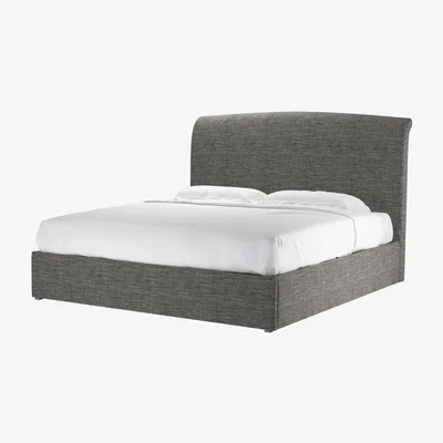 Sofa.com Thea Super King Ottoman Bed in Liquorice Baylee Multi-Tone Viscose Linen