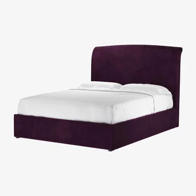 Sofa.com Thea King Ottoman Bed in Damson Smart Velvet