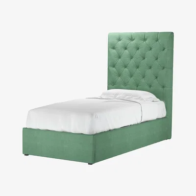 Sofa.com Rosalie 150cm Single Ottoman Bed in Celadon Easy Cotton