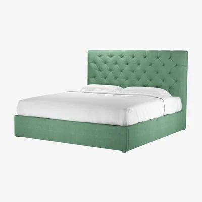 Sofa.com Rosalie 130cm Super King Ottoman Bed in Celadon Easy Cotton