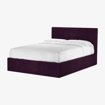 Sofa.com Avery 100cm Double Ottoman Bed in Damson Smart Velvet