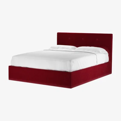 Sofa.com Avery 100cm King Ottoman Bed in Malbec Cotton Matt Velvet