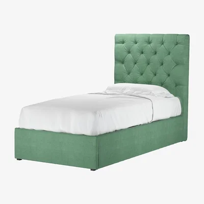 Sofa.com Rosalie 130cm Single Ottoman Bed in Celadon Easy Cotton