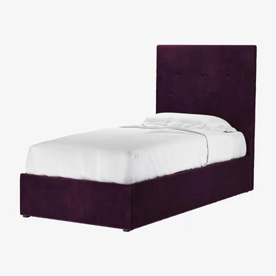 Sofa.com Avery 130cm Single Ottoman Bed in Damson Smart Velvet