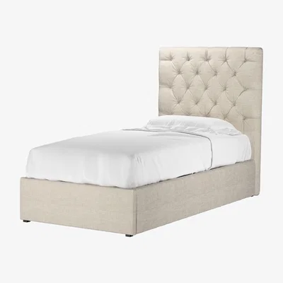 Sofa.com Rosalie 130cm Single Ottoman Bed in Jasmine Silky Jacquard Weave